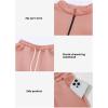 imageAleumdr Women 2 Piece Outfits Sweatsuit Oversized Half Zip Pullover Long Sleeve Sweatshirt Jogger Pants Set with PocketsPink