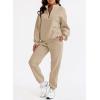 imageAleumdr Women 2 Piece Outfits Sweatsuit Oversized Half Zip Pullover Long Sleeve Sweatshirt Jogger Pants Set with PocketsSmoke Gray
