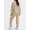 imageAleumdr Women 2 Piece Outfits Sweatsuit Oversized Half Zip Pullover Long Sleeve Sweatshirt Jogger Pants Set with PocketsSmoke Gray