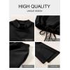 imageAleumdr Womens 2 Piece Outfits Lounge Set Mock Neck Long Sleeve Sweatshirt With Wide Leg Pants Sweatsuit Fall 2025Black