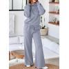 imageAleumdr Womens 2 Piece Outfits Lounge Set Mock Neck Long Sleeve Sweatshirt With Wide Leg Pants Sweatsuit Fall 2025Dusk Blue
