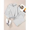imageAleumdr Womens 2 Piece Outfits Lounge Set Mock Neck Long Sleeve Sweatshirt With Wide Leg Pants Sweatsuit Fall 2025Grey