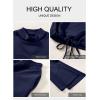 imageAleumdr Womens 2 Piece Outfits Lounge Set Mock Neck Long Sleeve Sweatshirt With Wide Leg Pants Sweatsuit Fall 2025Navy Blue