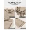 imageAleumdr Womens 2 Piece Outfits Lounge Set Mock Neck Long Sleeve Sweatshirt With Wide Leg Pants Sweatsuit Fall 2025Simply Taupe