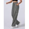 imageAleumdr Womens Cargo Sweatpants High Waisted Wide Leg Pants Athletic Casual Baggy Sweat Pants with PocketsDark Grey