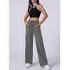 imageAleumdr Womens Cargo Sweatpants High Waisted Wide Leg Pants Athletic Casual Baggy Sweat Pants with PocketsDark Grey