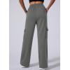 imageAleumdr Womens Cargo Sweatpants High Waisted Wide Leg Pants Athletic Casual Baggy Sweat Pants with PocketsDark Grey