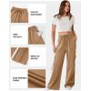 imageAleumdr Womens Cargo Sweatpants High Waisted Wide Leg Pants Athletic Casual Baggy Sweat Pants with PocketsLight Brown