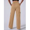 imageAleumdr Womens Cargo Sweatpants High Waisted Wide Leg Pants Athletic Casual Baggy Sweat Pants with PocketsLight Brown