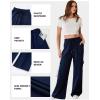 imageAleumdr Womens Cargo Sweatpants High Waisted Wide Leg Pants Athletic Casual Baggy Sweat Pants with PocketsNavy Blue