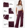 imageAleumdr Womens Cargo Sweatpants High Waisted Wide Leg Pants Athletic Casual Baggy Sweat Pants with PocketsRed