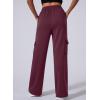 imageAleumdr Womens Cargo Sweatpants High Waisted Wide Leg Pants Athletic Casual Baggy Sweat Pants with PocketsRed