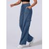 imageAleumdr Womens Cargo Sweatpants High Waisted Wide Leg Pants Athletic Casual Baggy Sweat Pants with PocketsSky Blue