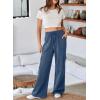 imageAleumdr Womens Cargo Sweatpants High Waisted Wide Leg Pants Athletic Casual Baggy Sweat Pants with PocketsSky Blue
