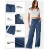 imageAleumdr Womens Cargo Sweatpants High Waisted Wide Leg Pants Athletic Casual Baggy Sweat Pants with PocketsSky Blue