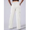 imageAleumdr Womens Cargo Sweatpants High Waisted Wide Leg Pants Athletic Casual Baggy Sweat Pants with PocketsWhite