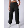 imageAleumdr Womens Sweatpants Cargo Joggers Baggy Sweat Fall Pants Athletic Cotton Fleece Lined Casual Pants with PocketsA1 Black