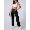 imageAleumdr Womens Sweatpants Cargo Joggers Baggy Sweat Fall Pants Athletic Cotton Fleece Lined Casual Pants with PocketsA1 Black