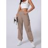 imageAleumdr Womens Sweatpants Cargo Joggers Baggy Sweat Fall Pants Athletic Cotton Fleece Lined Casual Pants with PocketsA10 Brown Gray