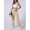 imageAleumdr Womens Sweatpants Cargo Joggers Baggy Sweat Fall Pants Athletic Cotton Fleece Lined Casual Pants with PocketsA4 Beige