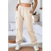imageAleumdr Womens Sweatpants Cargo Joggers Baggy Sweat Fall Pants Athletic Cotton Fleece Lined Casual Pants with PocketsA4 Beige