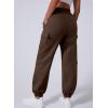 imageAleumdr Womens Sweatpants Cargo Joggers Baggy Sweat Fall Pants Athletic Cotton Fleece Lined Casual Pants with PocketsA5 Brown