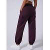 imageAleumdr Womens Sweatpants Cargo Joggers Baggy Sweat Fall Pants Athletic Cotton Fleece Lined Casual Pants with PocketsA8 Dark Red