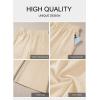 imageAleumdr Womens Wide Leg Sweatpants Elastic High Waisted Long Pants Casual Loose Yoga Pants with Pockets 2025Beige