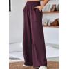imageAleumdr Womens Wide Leg Sweatpants Elastic High Waisted Long Pants Casual Loose Yoga Pants with Pockets 2025Burgundy