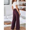 imageAleumdr Womens Wide Leg Sweatpants Elastic High Waisted Long Pants Casual Loose Yoga Pants with Pockets 2025Burgundy