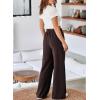 imageAleumdr Womens Wide Leg Sweatpants Elastic High Waisted Long Pants Casual Loose Yoga Pants with Pockets 2025Dark Brown