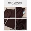 imageAleumdr Womens Wide Leg Sweatpants Elastic High Waisted Long Pants Casual Loose Yoga Pants with Pockets 2025Dark Brown