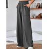 imageAleumdr Womens Wide Leg Sweatpants Elastic High Waisted Long Pants Casual Loose Yoga Pants with Pockets 2025Dark Grey