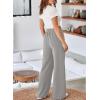 imageAleumdr Womens Wide Leg Sweatpants Elastic High Waisted Long Pants Casual Loose Yoga Pants with Pockets 2025Gray