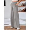 imageAleumdr Womens Wide Leg Sweatpants Elastic High Waisted Long Pants Casual Loose Yoga Pants with Pockets 2025Gray
