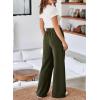imageAleumdr Womens Wide Leg Sweatpants Elastic High Waisted Long Pants Casual Loose Yoga Pants with Pockets 2025Jungle Green