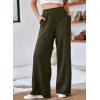 imageAleumdr Womens Wide Leg Sweatpants Elastic High Waisted Long Pants Casual Loose Yoga Pants with Pockets 2025Jungle Green