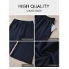 imageAleumdr Womens Wide Leg Sweatpants Elastic High Waisted Long Pants Casual Loose Yoga Pants with Pockets 2025Navy Blue