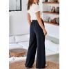 imageAleumdr Womens Wide Leg Sweatpants Elastic High Waisted Long Pants Casual Loose Yoga Pants with Pockets 2025Navy Blue
