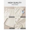 imageAleumdr Womens Wide Leg Sweatpants Elastic High Waisted Long Pants Casual Loose Yoga Pants with Pockets 2025White