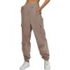 imageAleumdr Womens Sweatpants Cargo Joggers Baggy Sweat Fall Pants Athletic Cotton Fleece Lined Casual Pants with PocketsA10 Brown Gray