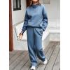 imageAleumdr Womens 2 Piece Outfits Matching Sweat Sets Sweatsuit Tracksuit Zip up Sweatshirt and Sweatpants Lounge SetsBlue