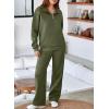imageAleumdr Womens 2 Piece Outfits Matching Sweat Sets Sweatsuit Tracksuit Zip up Sweatshirt and Sweatpants Lounge SetsDark Green