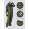 imageAleumdr Womens 2 Piece Outfits Matching Sweat Sets Sweatsuit Tracksuit Zip up Sweatshirt and Sweatpants Lounge SetsDark Green