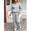 imageAleumdr Womens 2 Piece Outfits Matching Sweat Sets Sweatsuit Tracksuit Zip up Sweatshirt and Sweatpants Lounge SetsMedium Grey