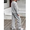 imageAleumdr Womens 2 Piece Outfits Matching Sweat Sets Sweatsuit Tracksuit Zip up Sweatshirt and Sweatpants Lounge SetsMedium Grey