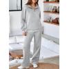 imageAleumdr Womens 2 Piece Outfits Matching Sweat Sets Sweatsuit Tracksuit Zip up Sweatshirt and Sweatpants Lounge SetsMedium Grey