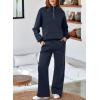 imageAleumdr Womens 2 Piece Outfits Matching Sweat Sets Sweatsuit Tracksuit Zip up Sweatshirt and Sweatpants Lounge SetsNavy Blue