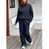 imageAleumdr Womens 2 Piece Outfits Matching Sweat Sets Sweatsuit Tracksuit Zip up Sweatshirt and Sweatpants Lounge SetsNavy Blue