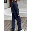 imageAleumdr Womens 2 Piece Outfits Matching Sweat Sets Sweatsuit Tracksuit Zip up Sweatshirt and Sweatpants Lounge SetsNavy Blue